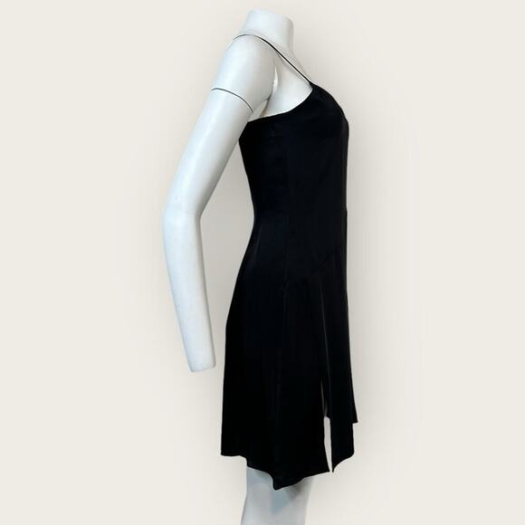 NWT | Lita by Ciara | Silk V-neck Slip Dress | Black | L235-1 | Small - Picture 4 of 13